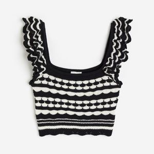 H&M Crochet Look Crop Top